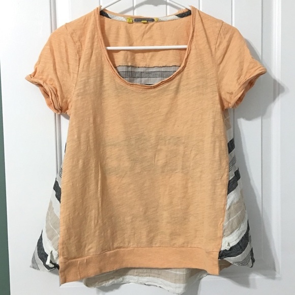 Anthropologie Jersey and Sheersucker Tee - Picture 1 of 5